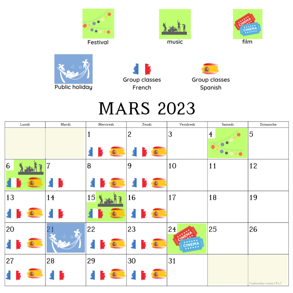 calender march 2023